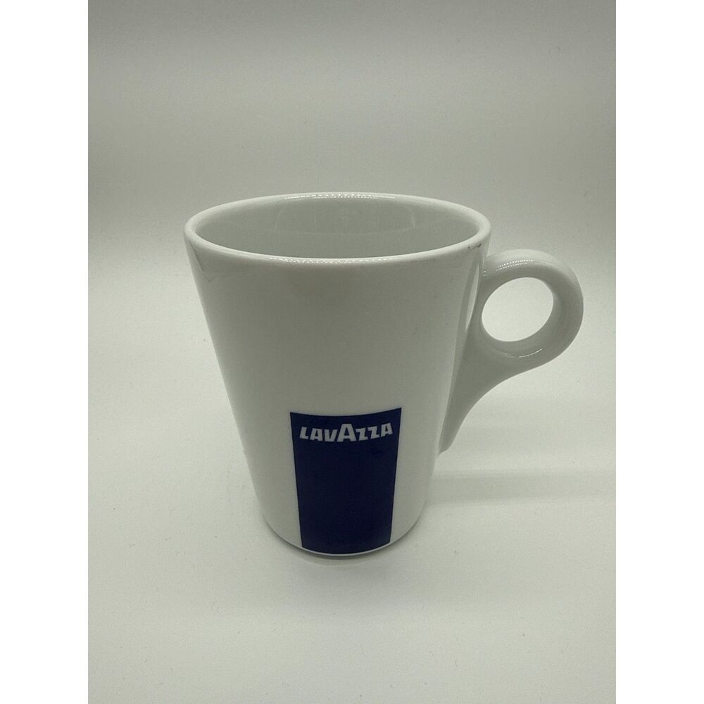 Lavazza Blue Collection Porcelain Coffee Espresso Mug White Blue Logo Icon